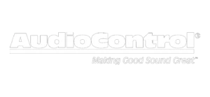 audio control logo white